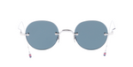 Thom Browne 937a 045 Runde Sonnenbrille Rahmenlos und blauen Gläsern