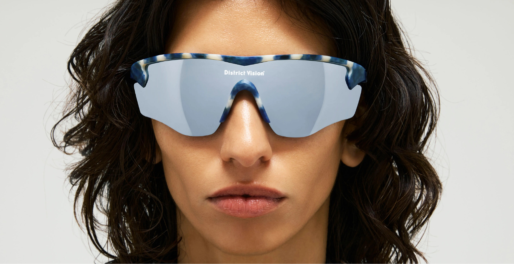 district vision junya racer navy mosaic front woman