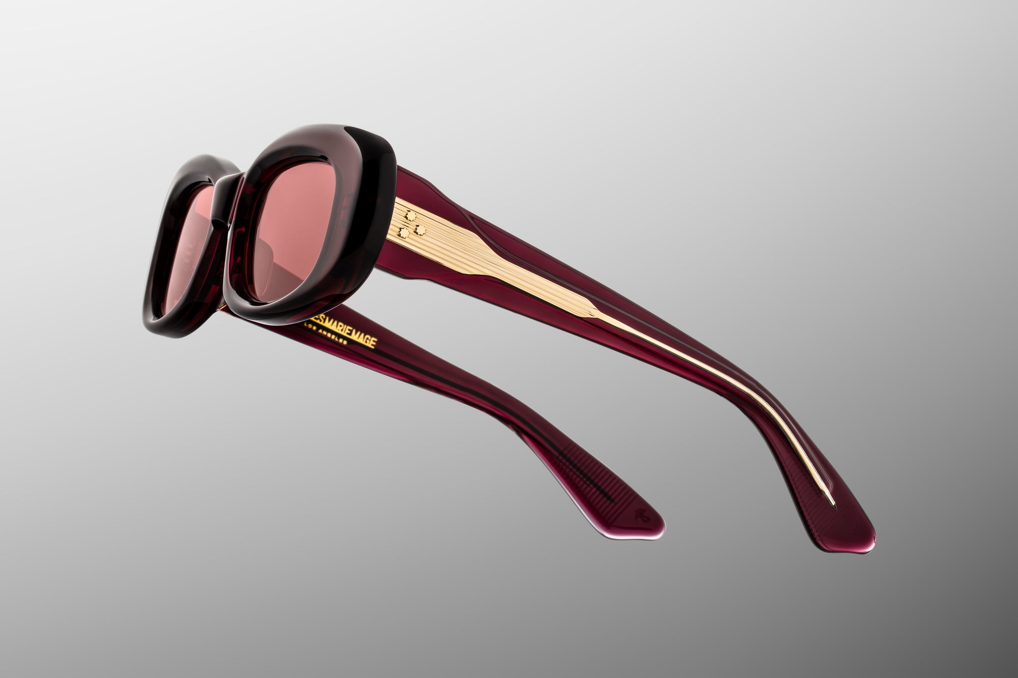 Jacques Marie Mage Ann Sonnenbrille in Amarena - limitierte, handgefertigte Luxusbrille 