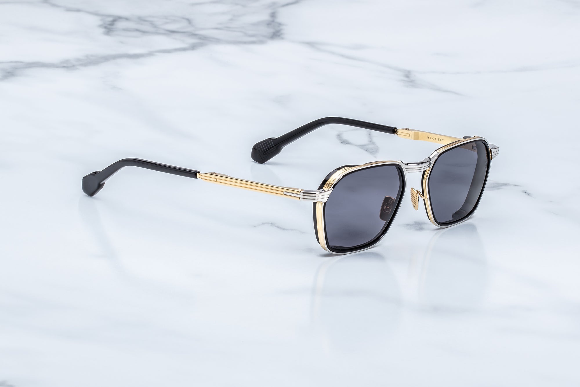 Jacques Marie Mage Beckett Sonnenbrille in Gold - limitierte, handgefertigte Luxusbrille 