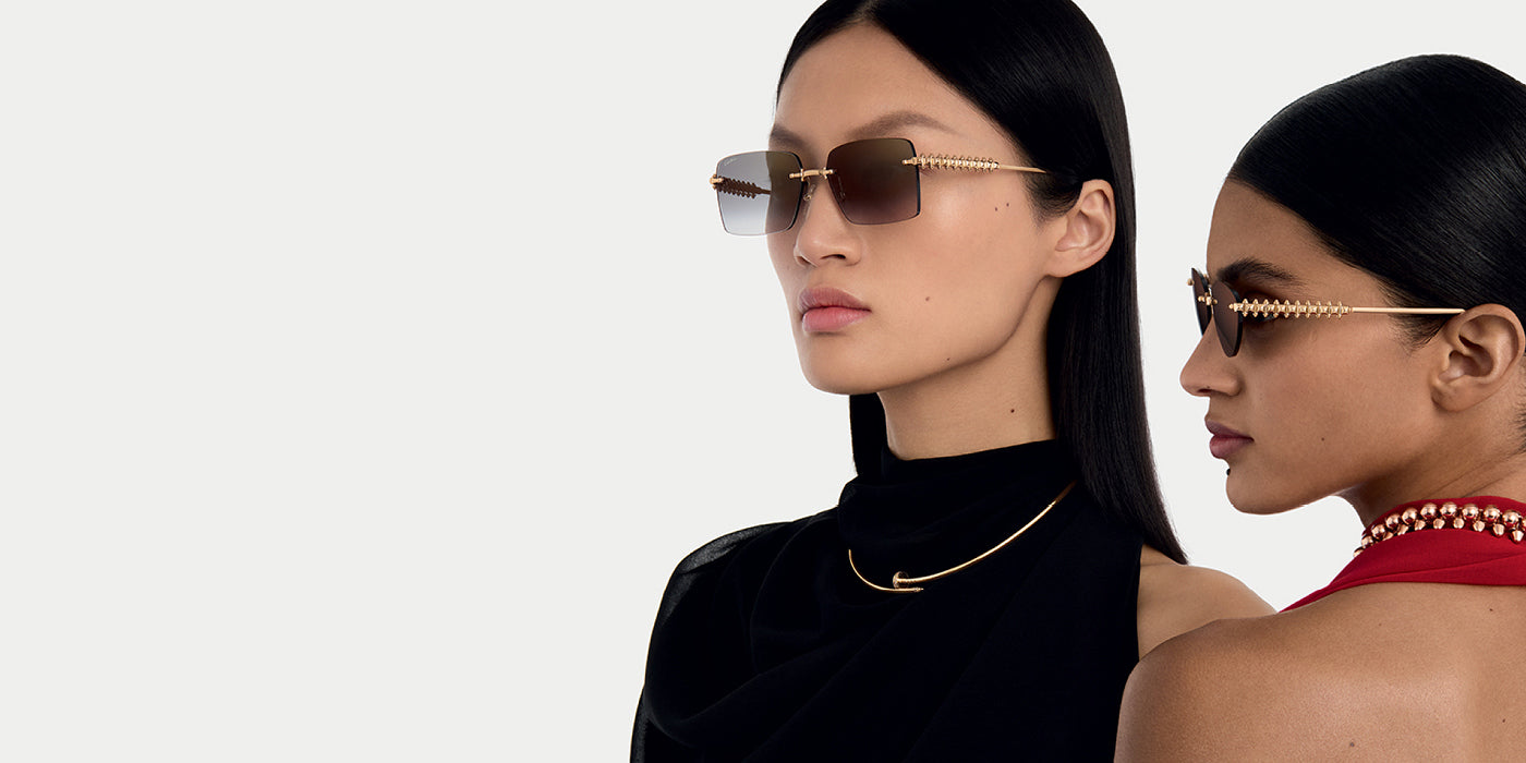 Models wearing cartier sunglasses