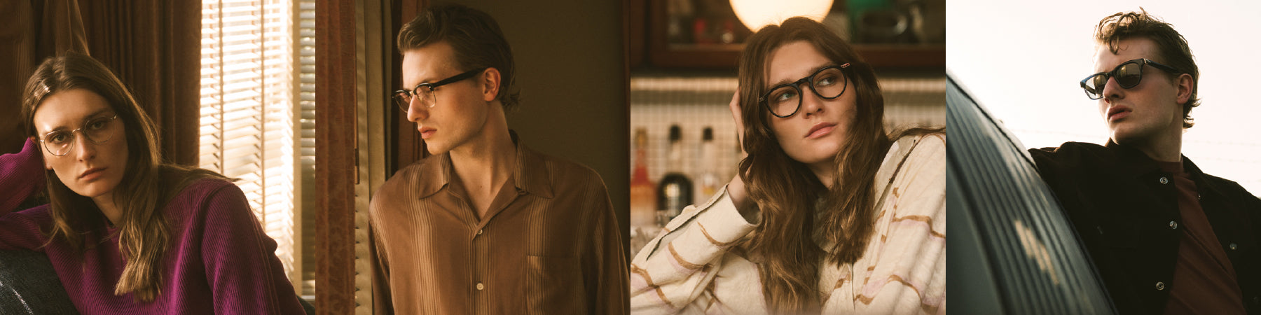 models wearing eyevan glasses