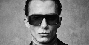 jacques marie mage alfie london eckige sonnenbrille in braun mit dunklen orangenen verlaufsgläser