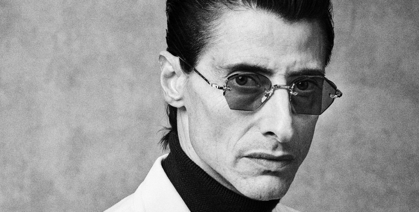 jacques marie mage oatman suntan randlose sonnenbrille in gold mit orangenen gläsern
