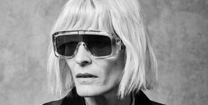 jacques marie mage pausa dun eckige sonnebrille in beige mit orangenen verlaufsgläsern