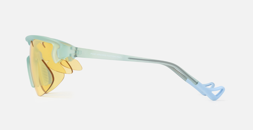 distrit vision junya racer PAF scale sportsonnenbrille in mint mit gelben gläsern