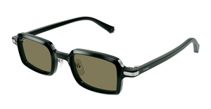 cartier ct0539 007 eckige sonnenbrille aus acetat in grün mit grünen gläsern