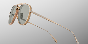 jacques marie mage commander altan goldene sonnenbrille mit grünen gläsern