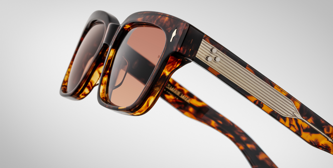 jacques marie mage molino 55 samoa eckige sonnenbrille in havana mit braunen gläsern