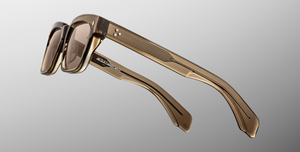 jacques marie mage molino lescot eckige sonnnebrille in braun mit braunen gläsern
