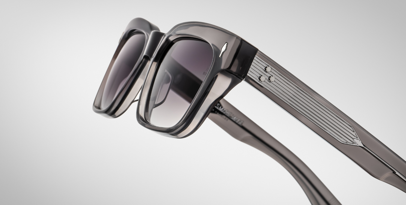 jacques marie mage molino prime eckige sonnebrille in grau mit grauen gläsern