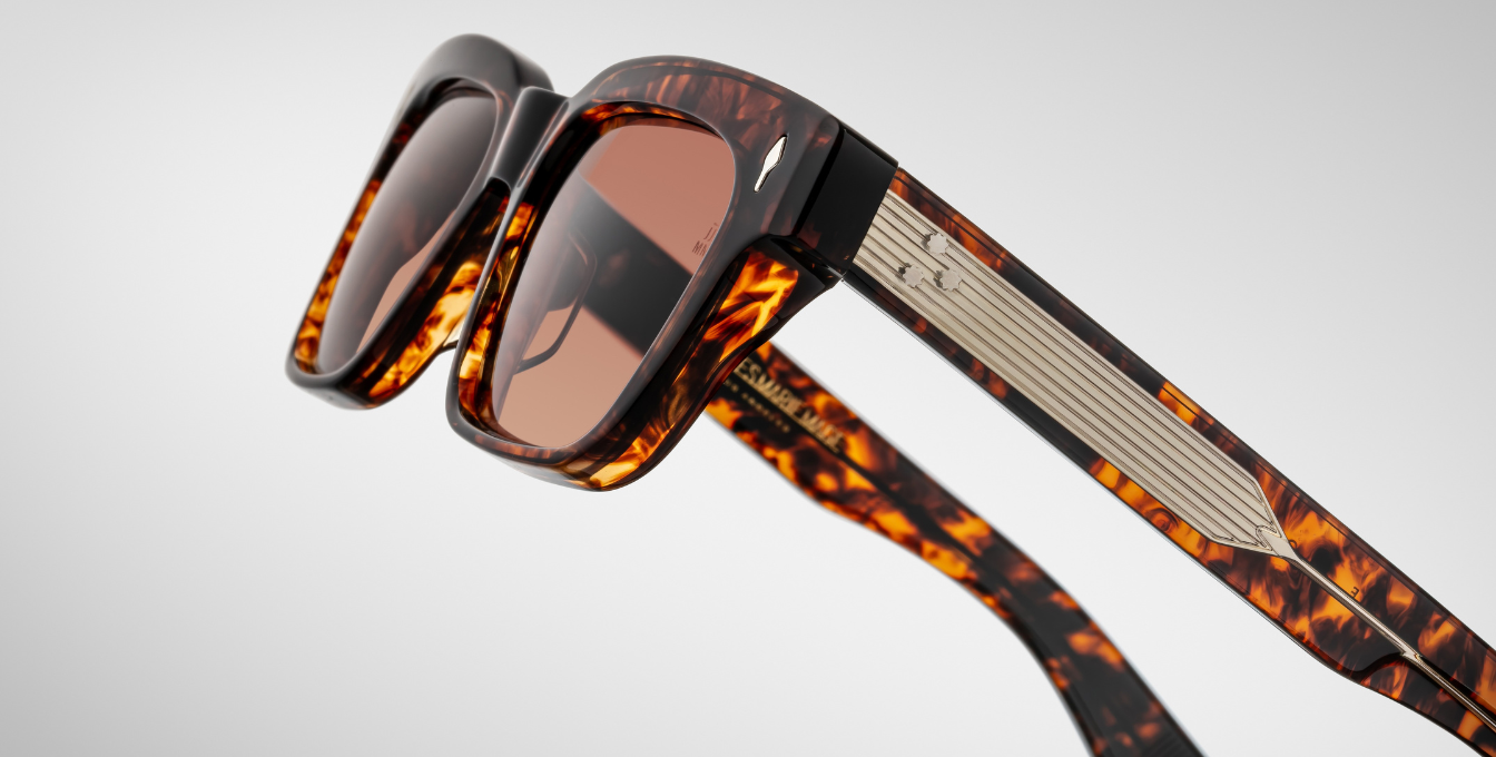 jacques marie mage molino samoa eckige sonnenbrille in havana mit braunen gläsern