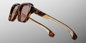 jacques marie mage vivienne argyle eckige sonnenbrille in havana mit braunen gläsern