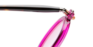 kuboraum p6 cy ovale sonnenbrille in pink mit pinken verlaufsgläsern