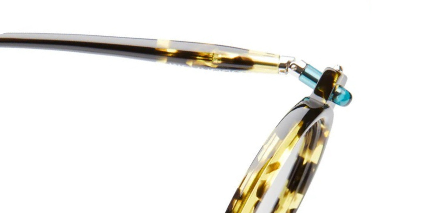 Kuboraum p6 yh ovale sonnenbrille in havana mit grau gelben verlaufsgläsern