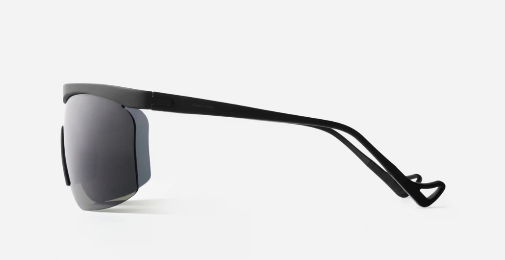 district vision konoha black sportsonnenbrille in schwarz mit grauen gläsern