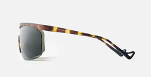 district vision konoha tortoise sportsonnenbrille in havana mit grünen gläsern