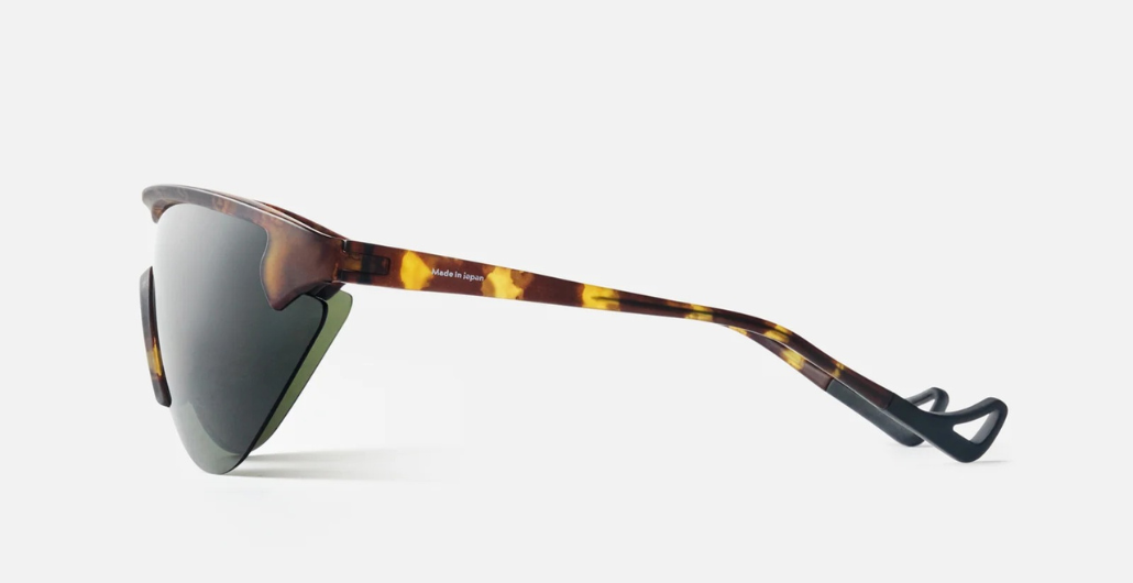 district vision ukinori tortoise sportsonnenbrille in havana mit grünen gläsern