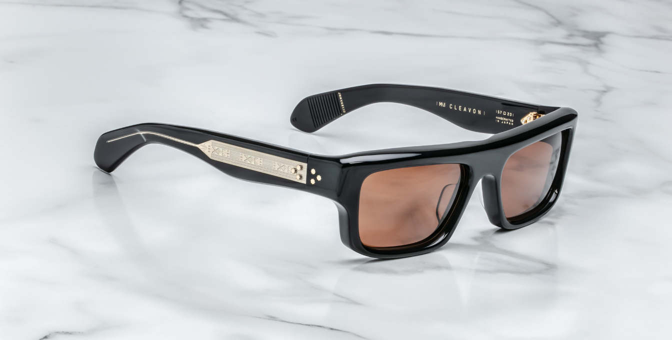 jacques marie mage cleavon 57 ecplise 2 eckige sonnenbrille in schwarz mit roten gläsern