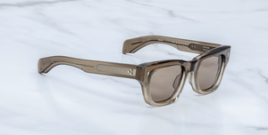 jacques marie mage dealan 53 lescot eckige sonnenbrille in braun mit braunen gläsern