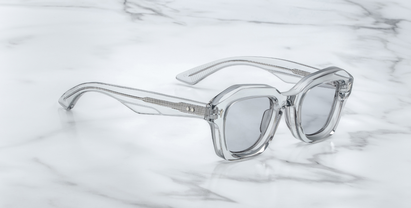 jacques marie mage eichler sulfur eckige sonnenbrille in grau mit grauen gläsern