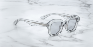 jacques marie mage eichler sulfur eckige sonnenbrille in grau mit grauen gläsern