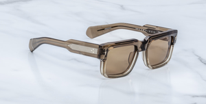 jacques marie mage hemmings lescot eckige sonnenbrille in braun mit braunen gläsern