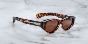 jacques marie mage krasner samoa ovale sonnenbrille in havana mit braunen gläsern