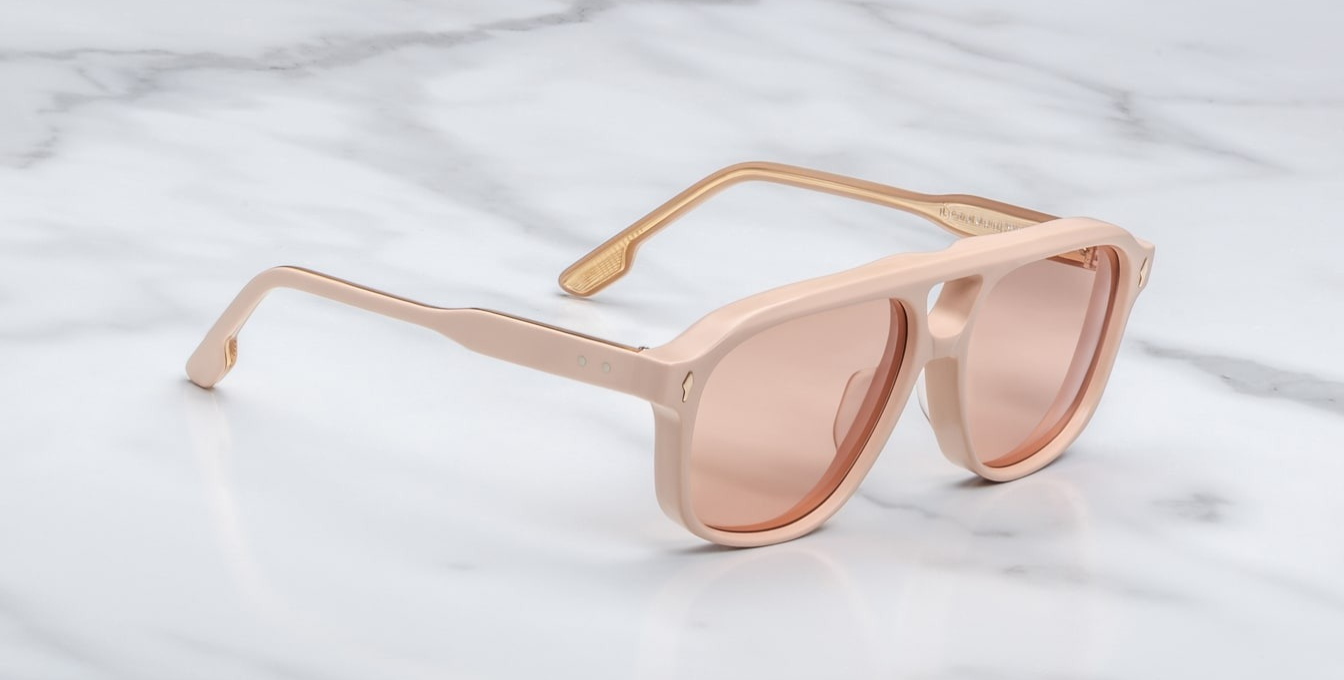 jacques marie mage leonard dust suede aviator sonnenbrille in matt orange mit orangenen gläsern