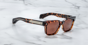 jacques marie mage molino 55 samoa eckige sonnenbrille in havana mit braunen gläsern