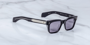 jacques marie mage molino hudson eckige sonnenbrille in blau mit blauen gläsern