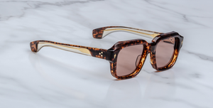 jacques marie mage vivienne argyle eckige sonnenbrille in havana mit braunen gläsern