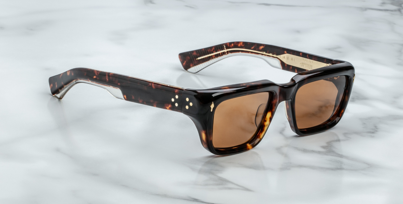 jacques marie mage walker havana 6 eckige sonnenbrille in braun mit braunen gläsern