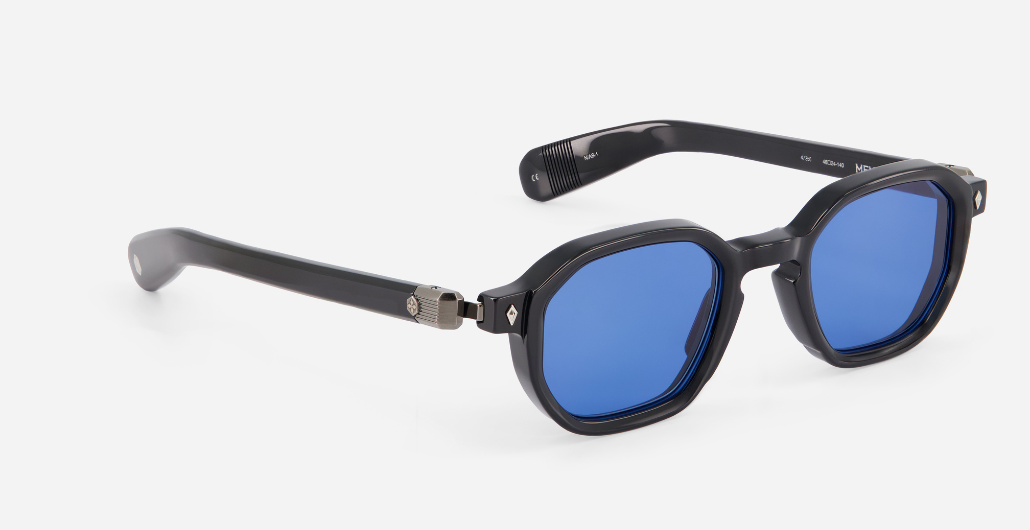 sato menkar N/AS-1 eckige sonnenbrille in schwarz in blau 
