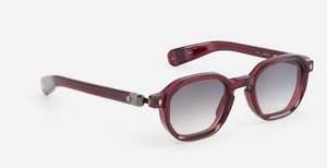 sato menkar rs/as-1 eckige sonnenbrille in rot mit grauen verlaufsgläsern