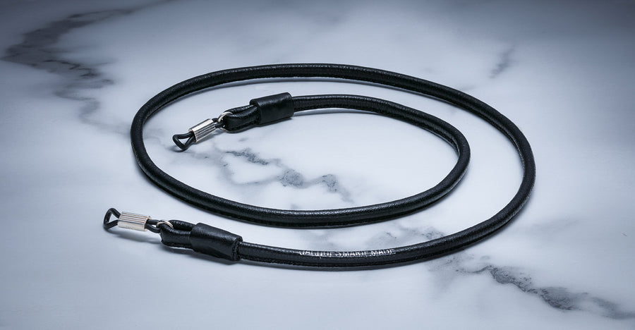 Jacques Marie Mage Round Strap Black Leather