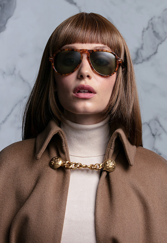Jacques Marie Mage Montana Vintage Tortoise Portrait Woman