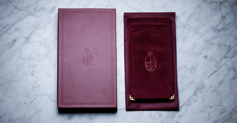 Jacques Marie Mage Softcase velvet burgundy limited edition