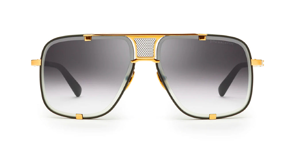 DITA MACH-FIVE Matte Black &amp; Yellow Gold